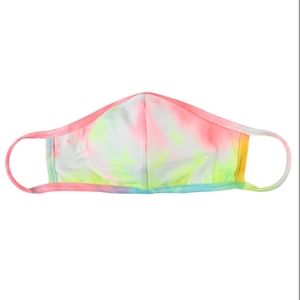 TIE DYE Fashion Print Yellow Blue Pink Face Mask